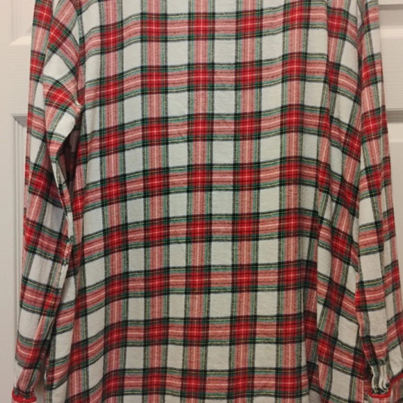 Disney Minnie Mouse Red Plaid Button-Up Sleep Shirt Nightgown Long Top Size S - Picture 4 of 6